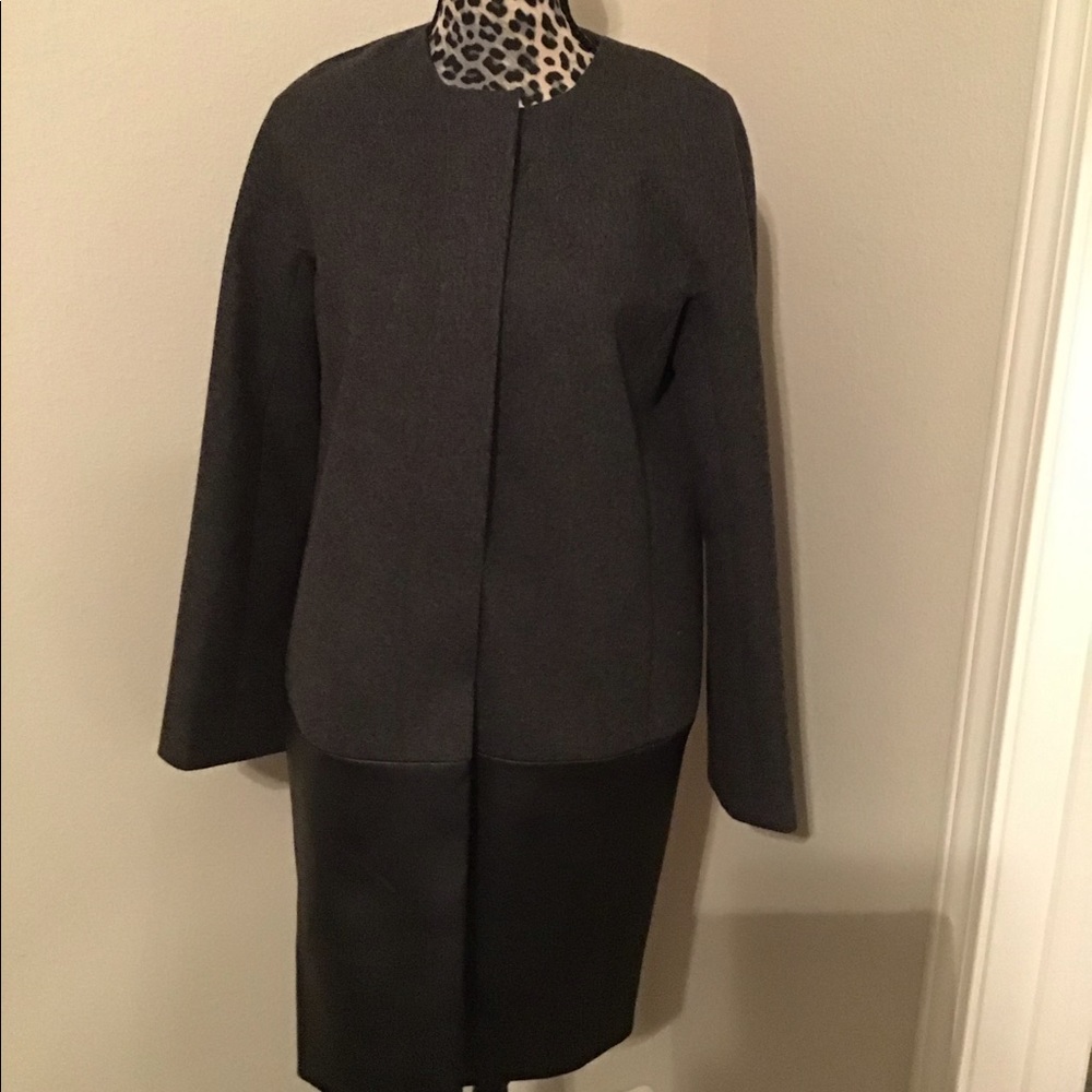 J.Crew Wool and Leather Coat